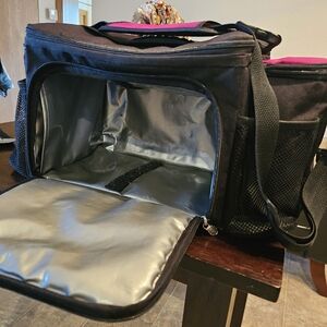 Isobag 6 pack meal bag black/fuscia